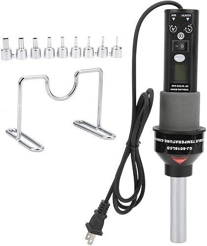 Pistola de aire caliente, 9 herramientas de pistola de calor eléctrica Tuyere con pantalla digital LCD para desoldar la mayoría de las piezas de