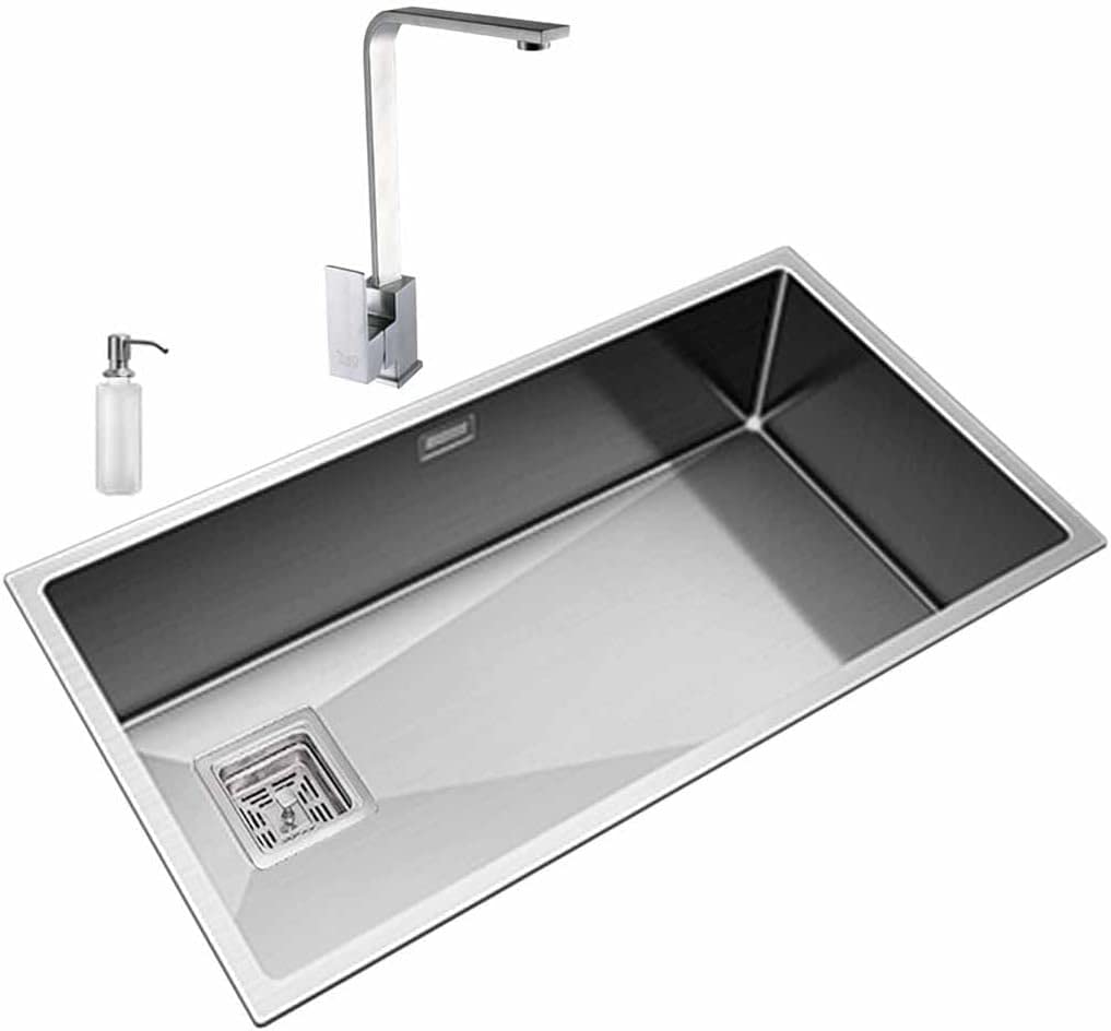 Lavavajillas de Cocina lavavasos, lavavasos de Acero Inoxidable de un Solo tazón para Barra de Hotel, cafetería y Restaurante (Color: Negro y Gris, tamaño: 70 x 46 cm)