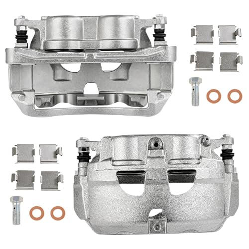 Image of SCITOO 18B5073 18B5072 Front Left & Right Disc Brake Calipers Assembly w /Bracket for Ford