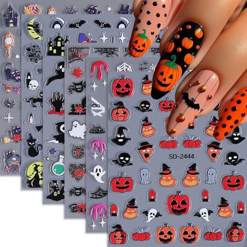 Qdsuh Halloween Nail Stickers
