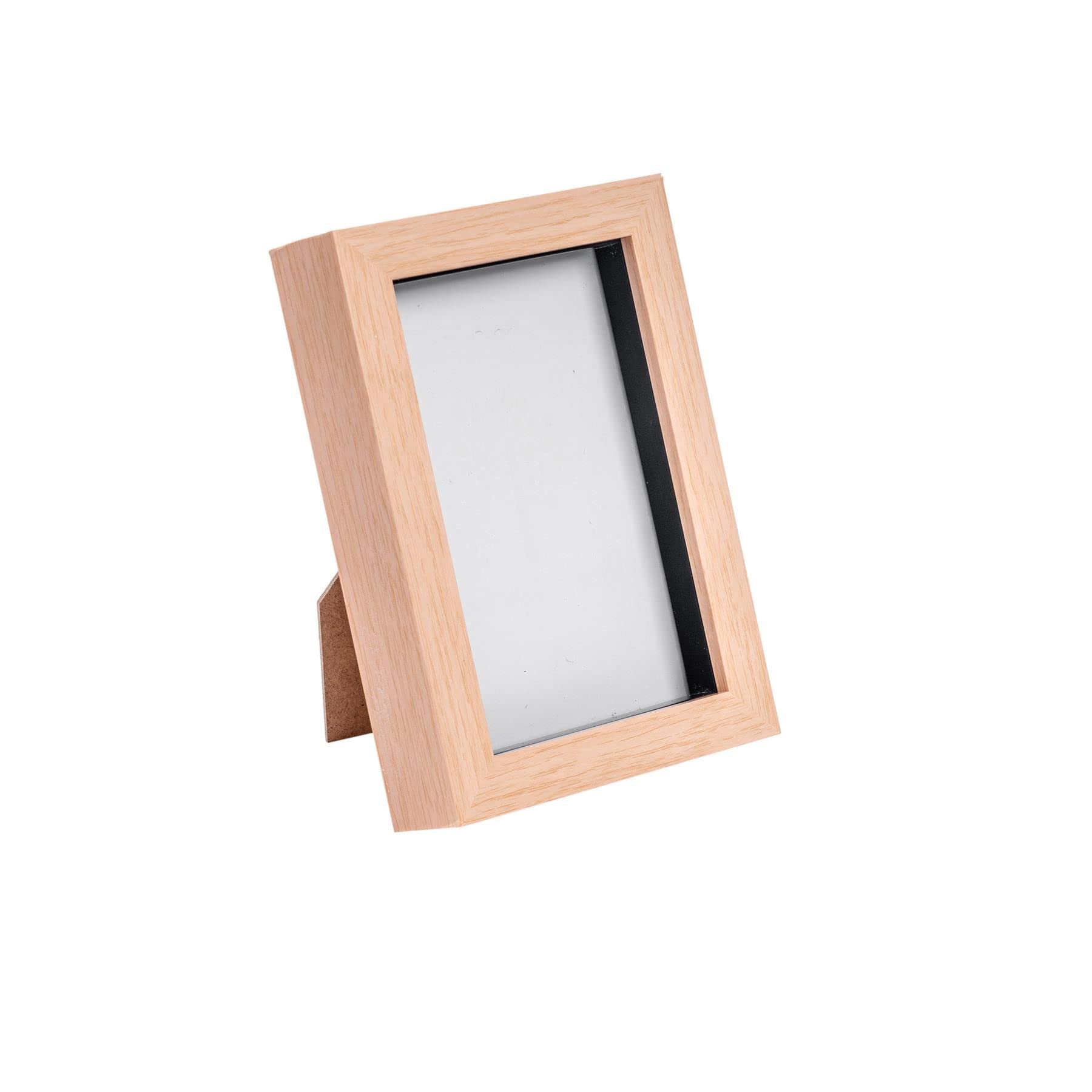 Nicola Spring Light 4" X 6" 3D Box Photo Frame - Wood