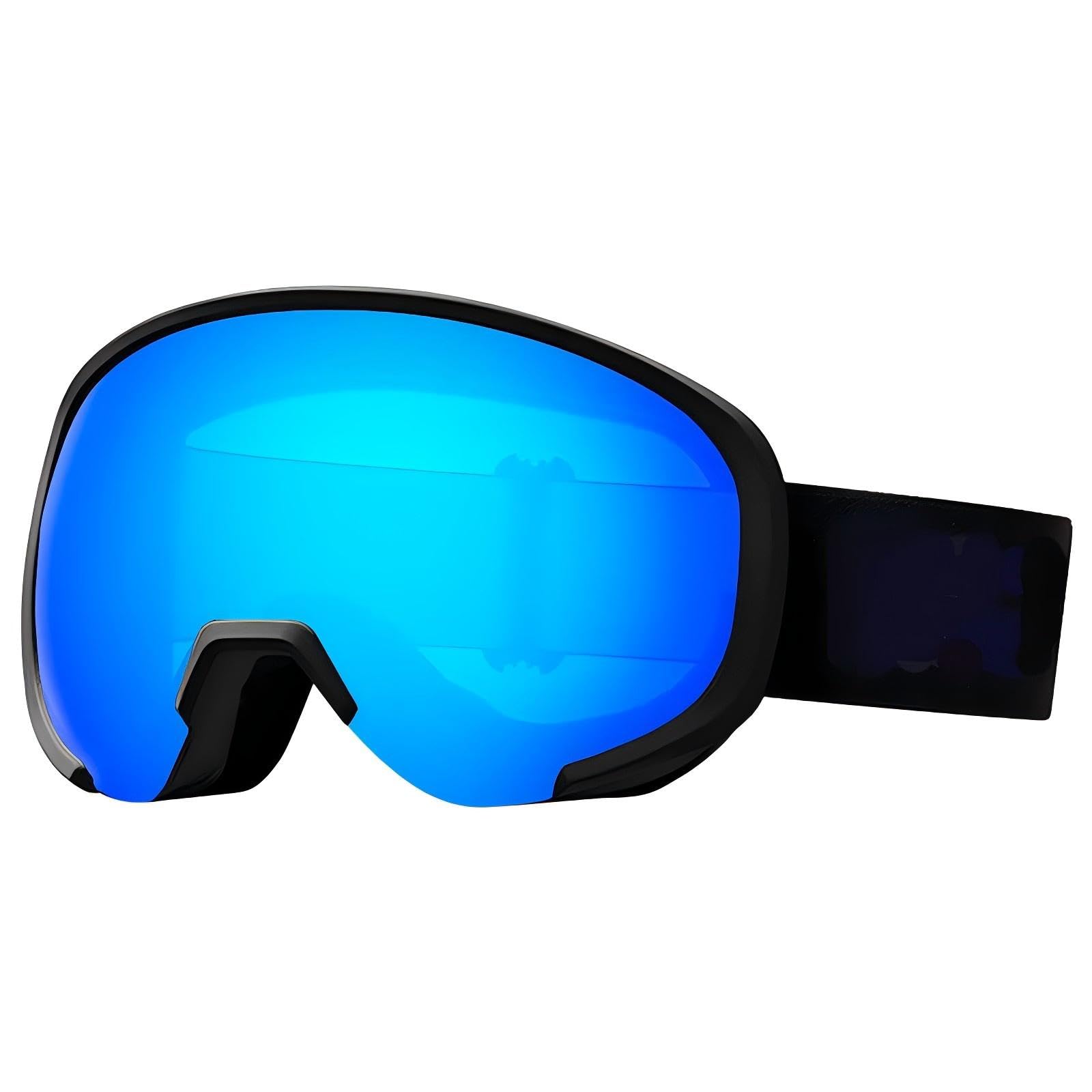 Lunettes de ski d'hiver, les hommes et les femmes peuvent les porter, les lunettes de ski sphériques d'extérieur peuvent être installées des lunettes de myopie. Matériau TPU + PC Rouge Bleu Argent V