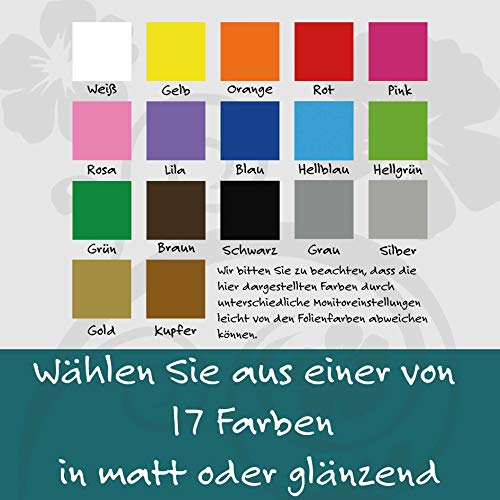 kleb-Drauf | Pfote mit Name | Verschiedene Größen und Farben | Autoaufkleber Autosticker Decal Aufkleber Sticker | Auto Car Motorrad Fahrrad Roller Bike | Deko Tuning Stickerbomb Styling Wrapping
