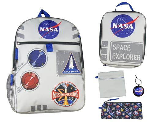 Mochila NASA Space Explorer 40,64 cm conjunto com 5 peças