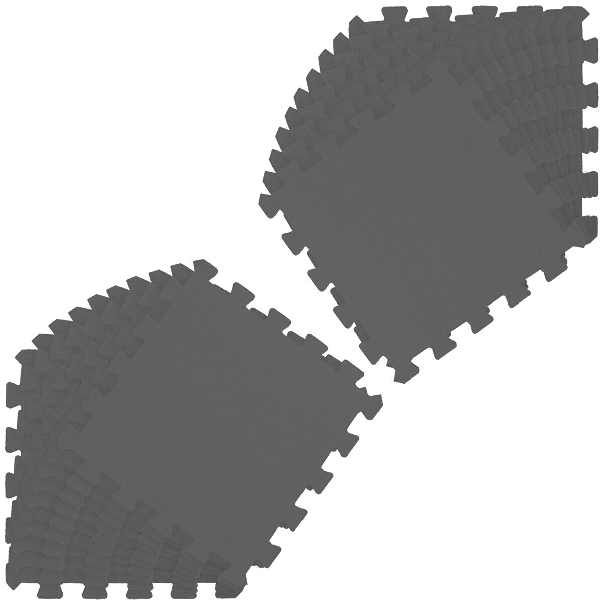 LittleTom Spielmatte 18 Teile Baby Puzzlematte Grau - 30x30 cm Krabbelmatte Bodenmatte Kinder - Puzzle Teppich Kinderzimmer Matte - Outdoor Bodenschutzmatte Spielteppich Eva Schaumstoff Isomatte