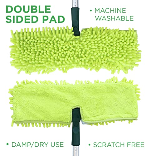 Pine-Sol Telescopic Microfiber Dry/Wet Mop – Dust Mopping For Cleaning Hardwood Floors, Tile, Laminate | Swivel Sweeper With Washable Pad And Extendable Metal Handle #TOP2