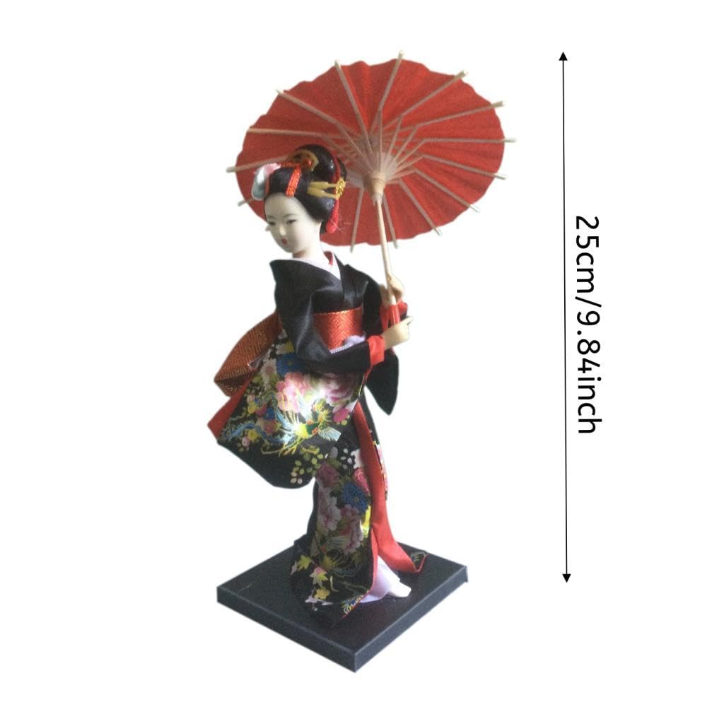 Bambola kimono geisha giapponese 10 pollici statuetta da collezione regalo statua da tavolo