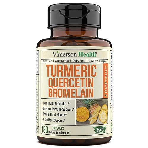 Quercetin-with-Bromelain-Turmeric-Curcumin-Bromelain-Supplement-with-Black-Pepper-Immune-Support-Joint-Support-Supplement-BioPerine-Bromaline-700mg-Organic-Tumeric-Non-GMO-Vegan180-Caps