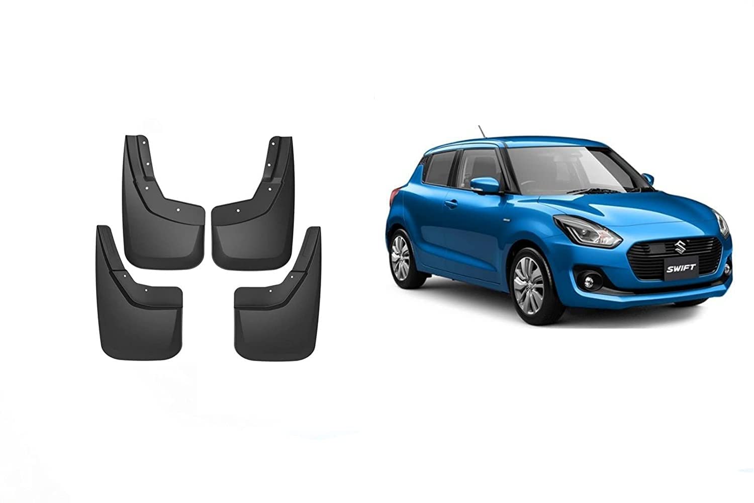 V.Ecom Car Mudflaps Splash Guards Mudguards Suitable for Maruti Swift New 2019