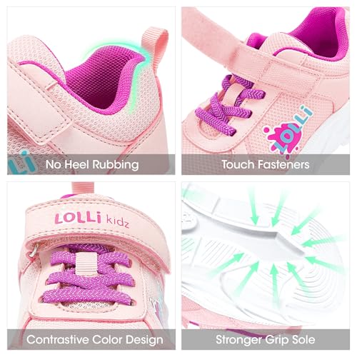 LOLLi kidz Kids Sports Shoes Tennis Shoes Boys Girls Breathable Lightweight Running Shoes2