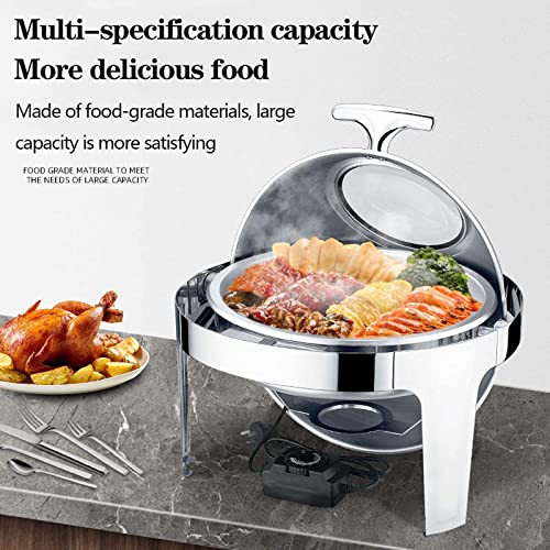 ywewsq Chafers und Buffetwärmer, Chafing Dishes, runde Edelstahl-Buffetserver und Speisenwärmer für Buffets, Bankette… – Bild 7