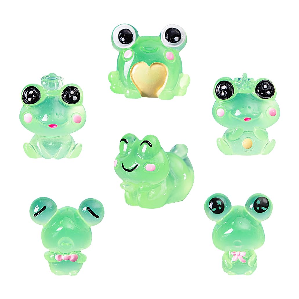 SYWHXY 52 Mini Ranas De Resina Brillan En La Oscuridad | Adhesivas | Decoración Luminosa Verde