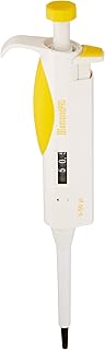 Globe Scientific Diamond PRO 3311-50 Adjustable VolÂµme Research Micropipette, 5-50ÂµL Volume, Yellow