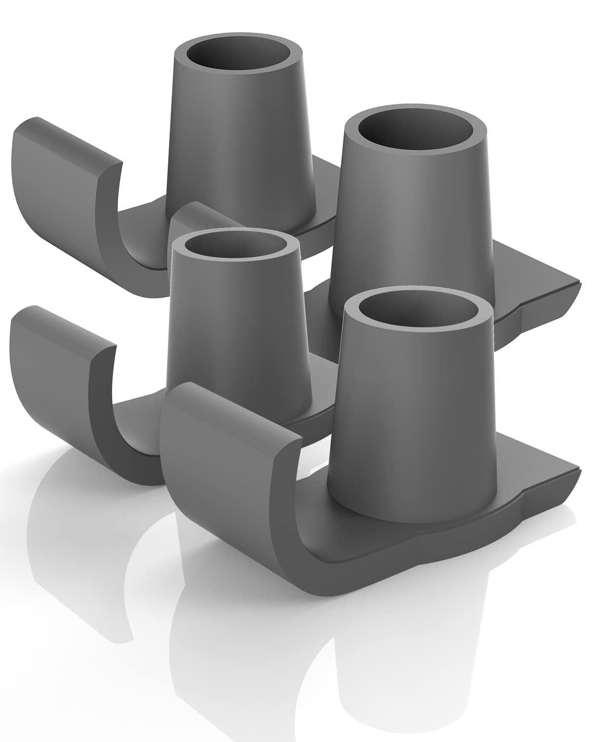 Agrish 4-Pack Walker Glide Skis - Durable and Smooth Rolling Mobility Aid Accessory for 1 1/8 Inch Tubes - Universal Fit Walker Feet Replacement, 4 Counts