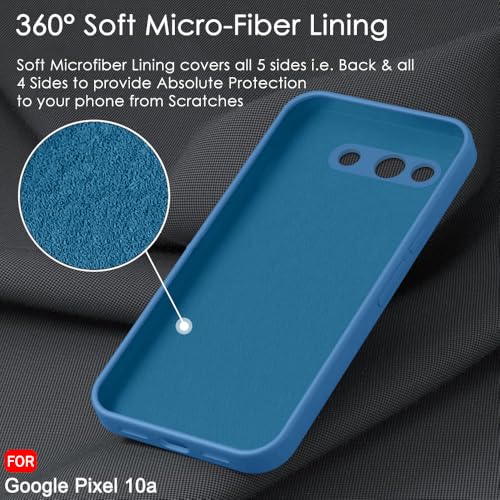 Image of TheGiftKart Genuine Liquid Silicone Back Cover Case for Google Pixel 10A | Soft Micro-Fibre Lining Inside | Camera Protection Bump | Shockproof Cover Case for Google Pixel 10A (Silicone, Lavender)