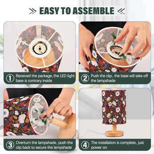 Lámpara de Mesa Pequeña Multicolor Lilly Floral White miniatura 4