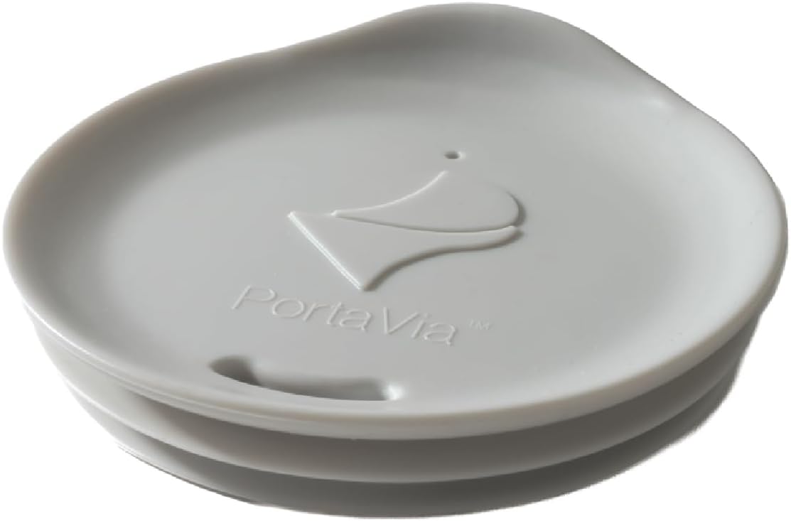 Silicone Coffee Cup Lid – Take Your Favorite Mug To-Go – Dishwasher-Safe, Reusable Coffee Mug Lid for Tumblers, Cups and Mugs with 3” to 3¼” Inside Diameter – Medium Size, Stone