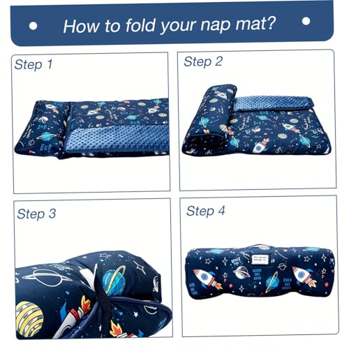 Colchoneta de siesta infantil con almohada 42x21 antideslizante 5