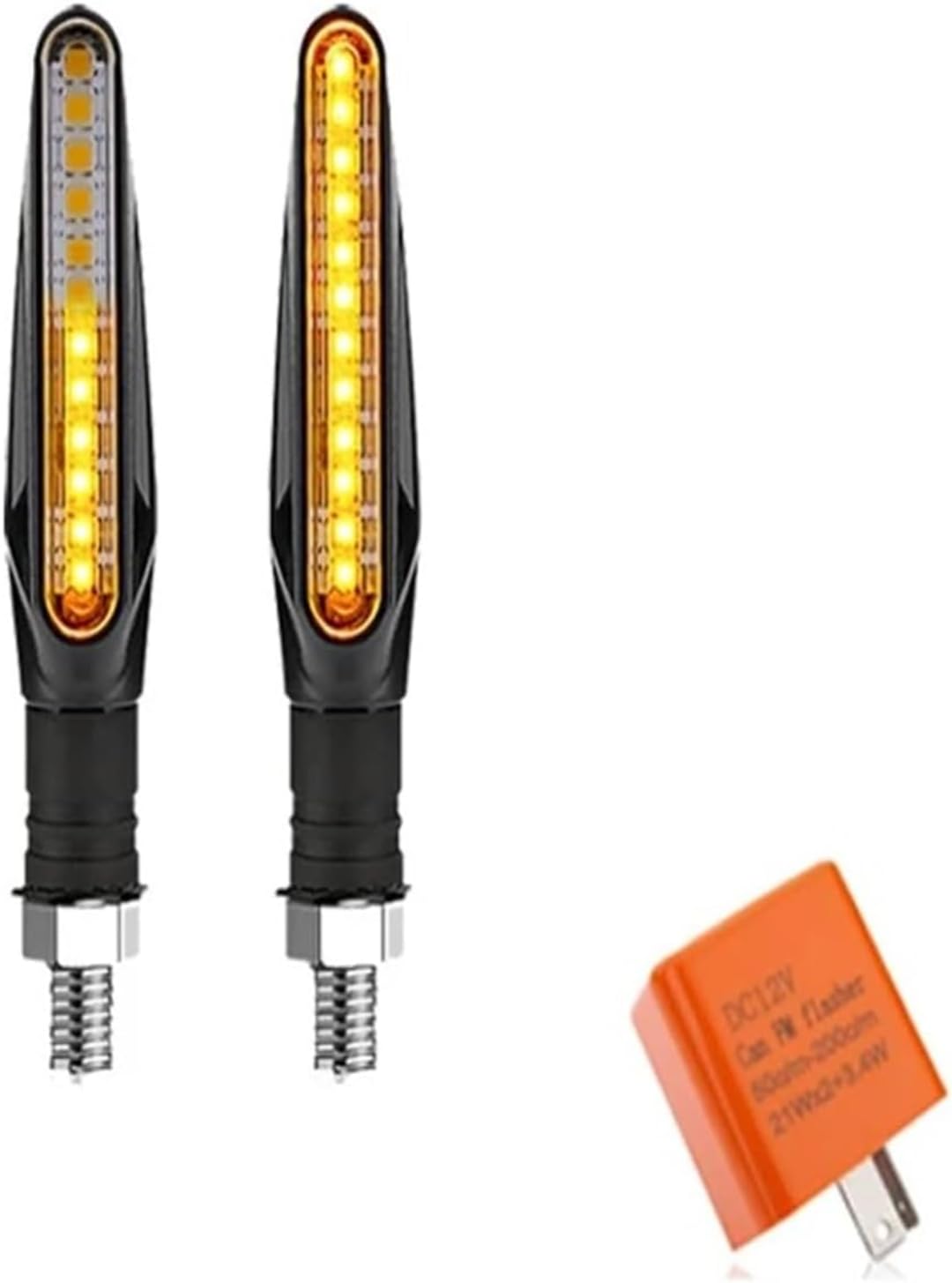 Generic Mini uniwersalne wskaźniki Kierunkowskazy motocyklowe LED, bursztynowe, migające, lampa błyskowa, 12 diod LED, migające światła motocyklowe