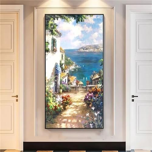 Peinture diamant adulte lac et ville pour sublimer le design mural de votre chambre
