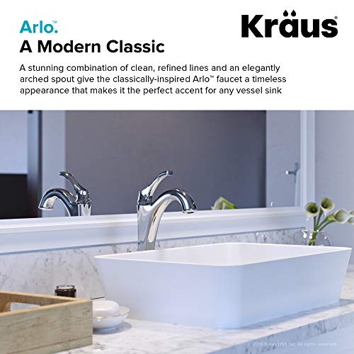 KRAUS KVF-1200BG Arlo™ Brushed Gold Tall Vessel Bathroom Faucet with Pop-Up Drain - image 5