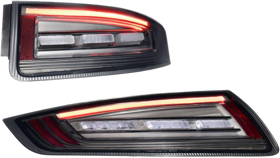 Morimoto XB LED Taillights Fits 2005-2008 Porsche 911 997.1, Plug and Play Smoked Style LED Taillight Assemblies with Switchback Turn Signal and UV Coated Lens (LF745)