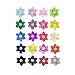 24pc (12x2pc) 2" DIY Satin Star Flowers for Sewing, Hair Clips, Scrapbooking--Color May Vary--a019