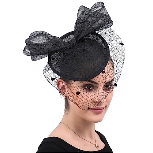 Fascinator noir réglable pour sublimer une coiffure de fête - 2