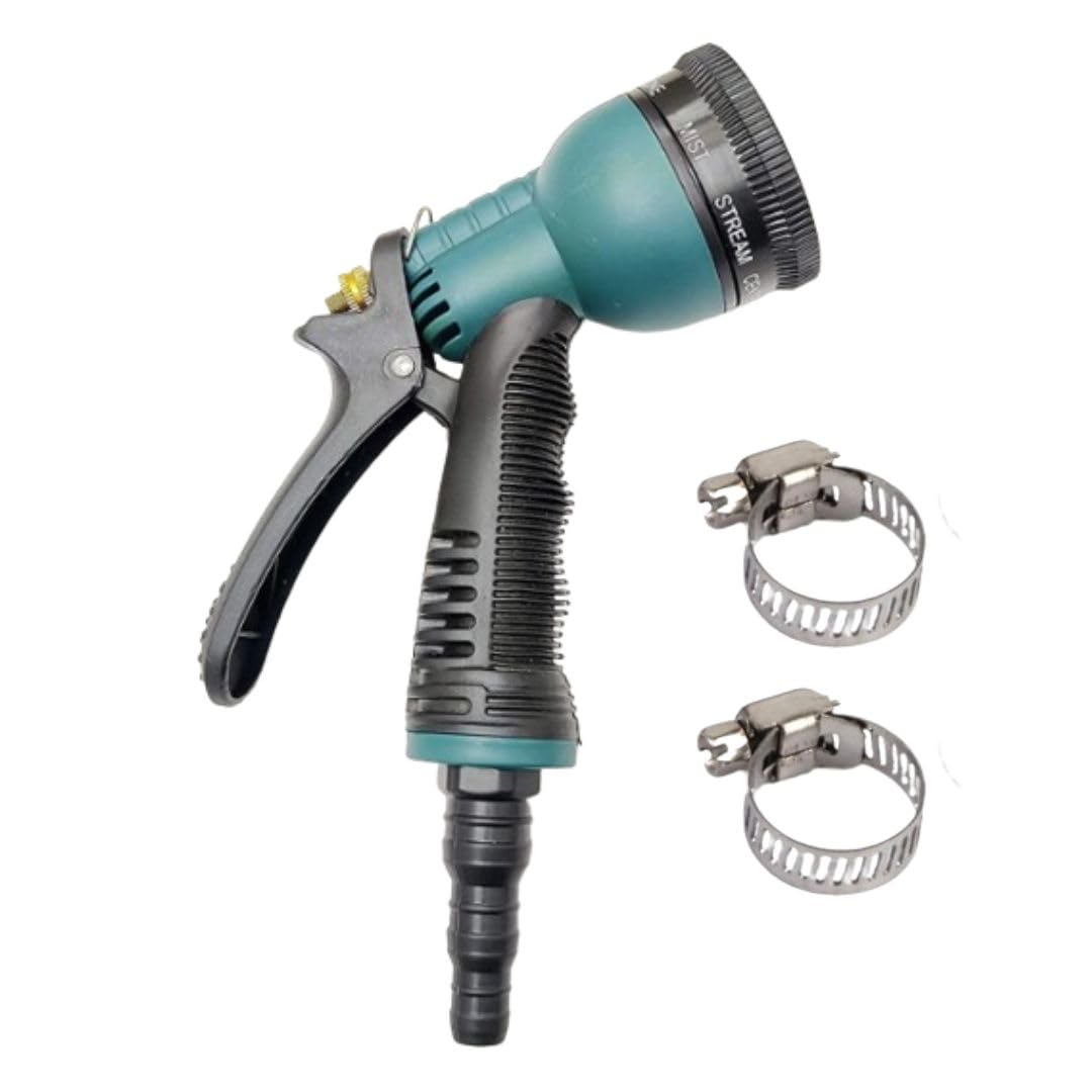 Aranya Greens 8 in 1 Hose Nozzel Spray with Metal Grip Lock | 8 Adjustable High Pressure Spray | Multi Use Hose Sprays (B0CY9S9FMZ) Amazon Price History, Amazon Price Tracker