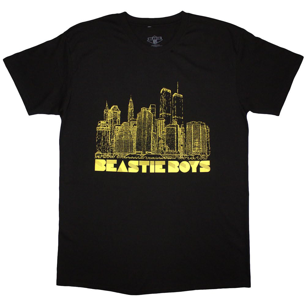 Rock Off Officially Licensed Products Boys Black The Beastie Nyc Skyline T Shirt Xl