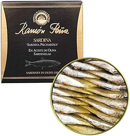 Ramon Pena Canned Sardines in Olive Oil | 25/30 Sardines Per Tin | 1 x 130g Can