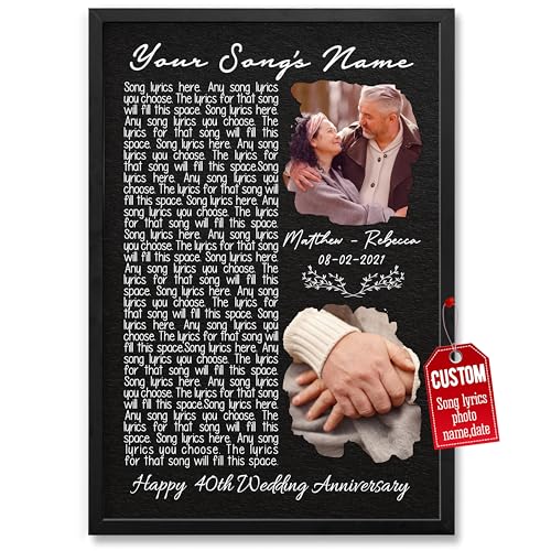 H-DEWALL Personalized Song Lyrics Poster Custom Music Art Best Mom