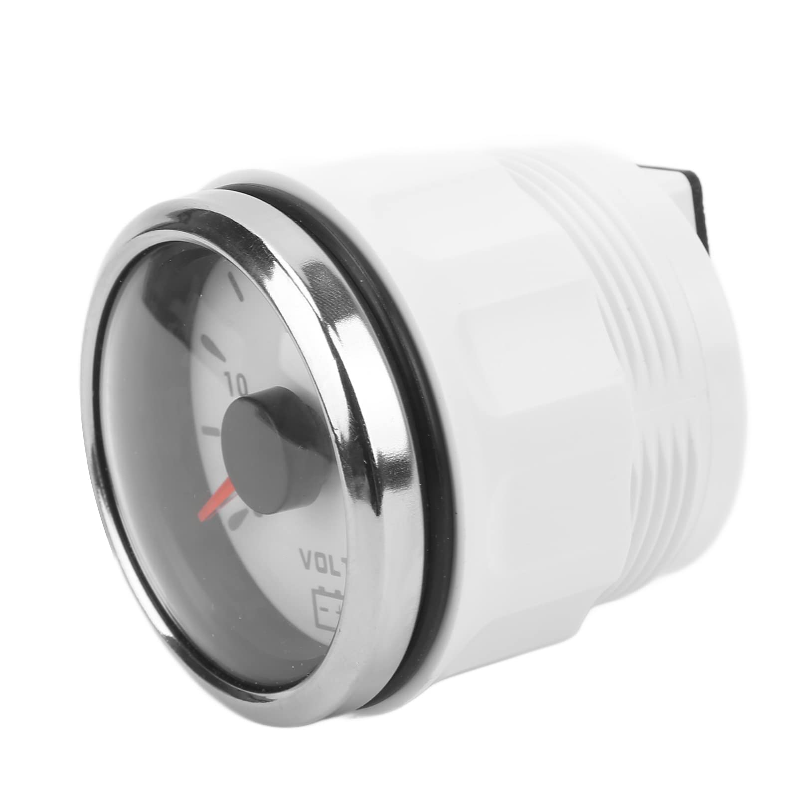 Voltmetro per Barca, Misuratore di Tensione Marino da 52 Mm 8‑16V Puntatore 7 Colori Retroilluminato Voltmetro Impermeabile IP67 per Barca RV Auto 9‑32V(bianco)