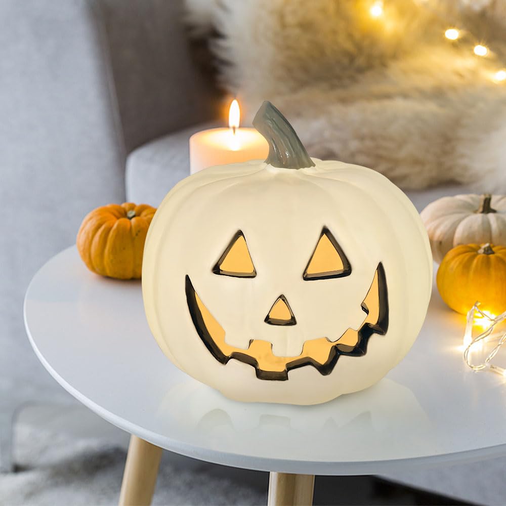KingSom Halloween Zucca Luce,IP67 Impermeabile Halloween Zucca LED con