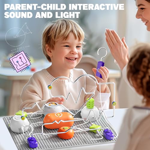 Image of Science Kits for Kids - STEM Kits for Kids, Electronics Exploration Kit, Over 150 Projects, 14 Circuit Parts, STEM Educational Toy Gifts for Kid Boys Girls Ages 3 4 5 6 7 8 9 10 11 12 | Over 150 Experiments, 14 Circuit Parts, Hands-On STEM Learning, Educational Toy, Gift for Kids Ages 3-12