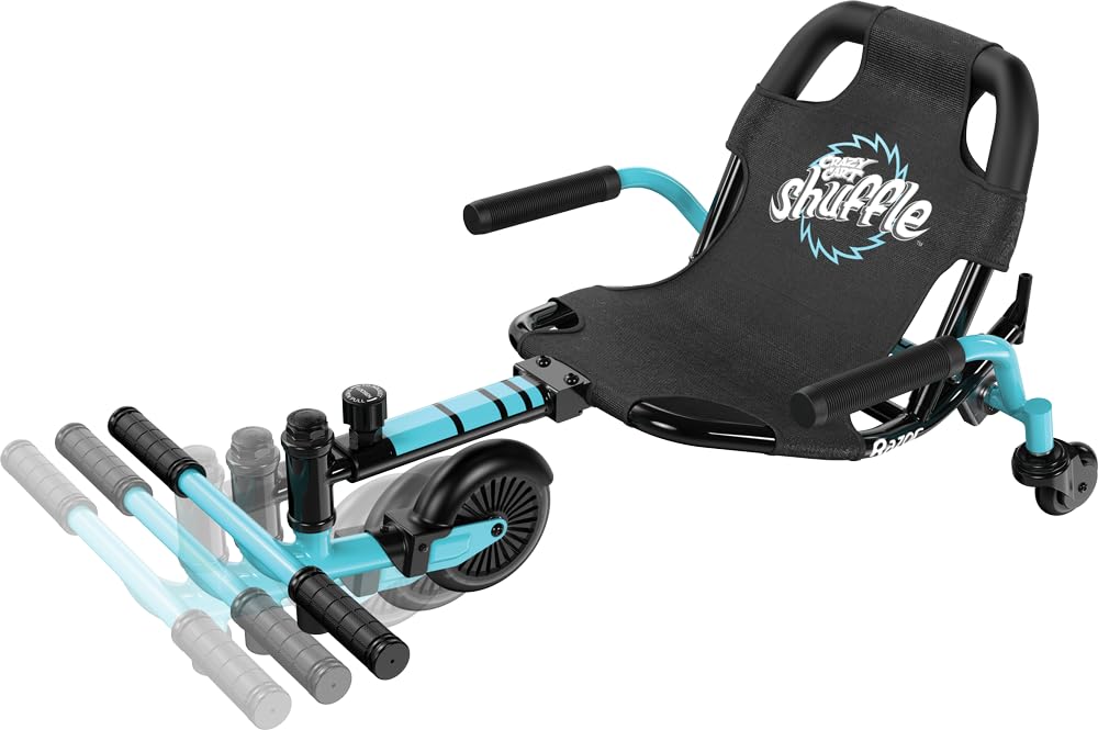 Razor Crazy Cart Shuffle Go-Kart da drifting per bambini dai 4 anni, telaio regolabile 5 impostazioni lunghezza