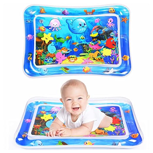 Tummy Time Water Mat Inflatable Baby Water Play mat for 3 6 9 Months Newborn Girl & Boy Early Activity Center