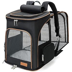 Lekereise Large Cat Backpack Carrier Expandable Pet Carrier Backpack for Small Dogs Medium Cats Fit Up to 18 Lbs, Dog Backpack Carrier, Foldable Puppy Backpack Carrier for Travel, Hiking, Black Lekereise Large Cat Backpack Carrier Expandable Pet Carrier Backpack for Small Dogs Medium Cats Fit Up to 18 Lbs Dog Backpack Carrier Foldable Puppy Backpack Carrier for Travel Hiking Black