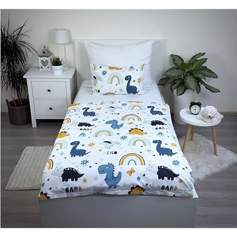 Theonoi Dinosaur Toddler Bed Linen Set Cover