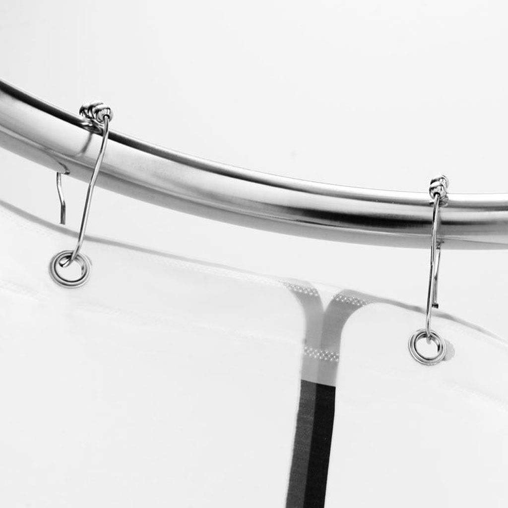 Curtain Ring Stainless Steel Shower Curtain Hooks Rings Metal Shower Curtain Rings and Hooks for Bathroom Shower Rods Curtains Drapery Rings (Size : Set of 100)