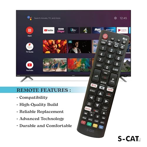 Image of S-CAT Compatible with Lg Smart Tv Remote Control AKB75095303 Universal Suitable for LED OLED LCD UHD Plasma Android Television (in case of Any Issues, Contact Customer Care)