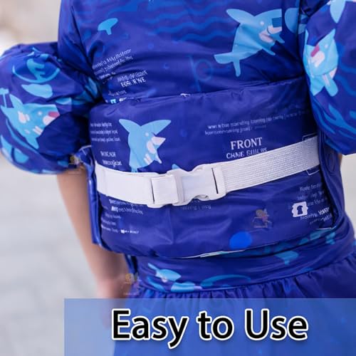 Image of Koochie-Koo Swimming Jacket for Kids Adjustable Swim Vest for Toddlers & Children Buoyancy Support Float Suit with Safety Buckle UV Protection Swim Trainer for Boys & Girls 2-6 Years 10-25KG