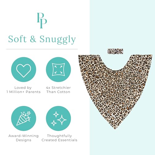 Image of Posh Peanut Swaddle Blanket & Headband Set - Viscose from Bamboo Stretchy Baby Swaddle for Newborn Girls, Receiving Blanket or Nursing Cover