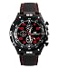 Fanmis GT Racing Sport Watches Military Pilot Aviator Army Style Black Silicone Red Number Men's Watch