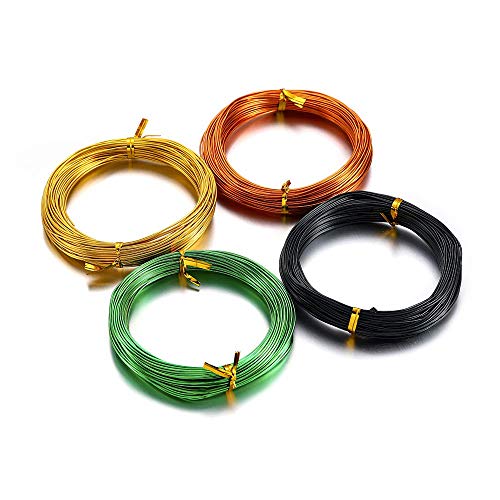 Image of Beadsnfashion 10 Rolls Aluminium Craft Wire 1mm (18 Gauge) Assorted Colors, 50 Meters Total for Jewellery Making, Flower Decoration, Floral Arrangement & DIY Crafts
