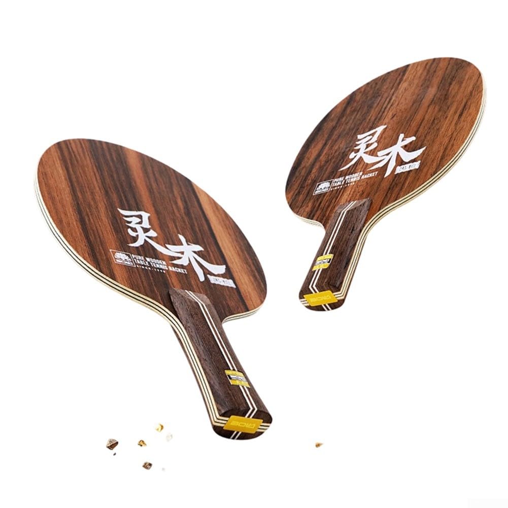 Racchetta professionale da ping pong a 7 strati in legno per allenamento e competizione, con manico lungo, 255 mm (manico lungo)