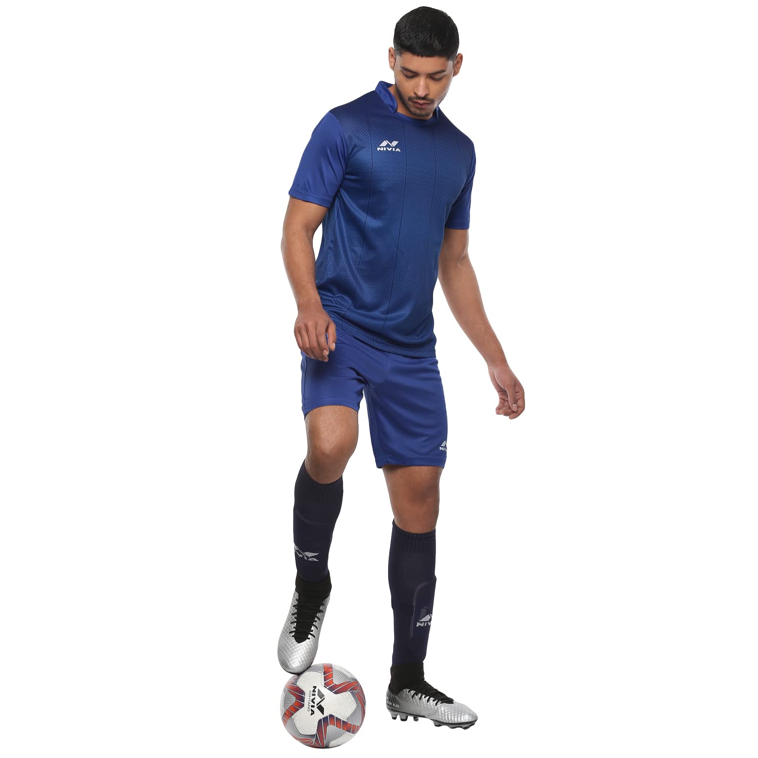 Nivia Weapon Sublimation Football Jersey Set for Mens (XS, Royal Blue) 4