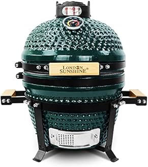 Ceramic Charcoal BBQ Kamado Griller - Portable Tabletop The Cadet Series Smoker