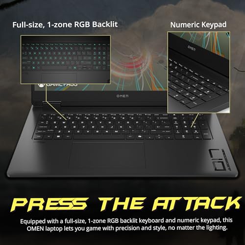 Image of HP Omen 17 Gaming Laptop, NVIDIA GeForce RTX 5060, AMD Ryzen AI 9 365, 32GB RAM, 2TB Storage(1TB SSD+1TB Docking Station), Backlit Keyboard, 17.3 inch FHD 144Hz Display, Win 11 Pro, Black