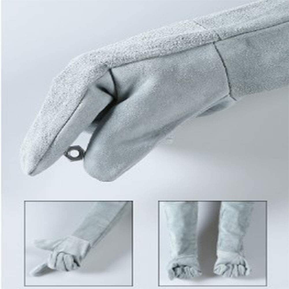 Elektrische Schweißhandschuhe, feuerbeständige Handschuhe Leder, Lederschmieden isoliert/atemables, Bbq/ Camping-/Kochhandschuhe mit 23 -Zoll -Ultra -Langhülle, Kamin Herdhalter Schweißer Handschuh